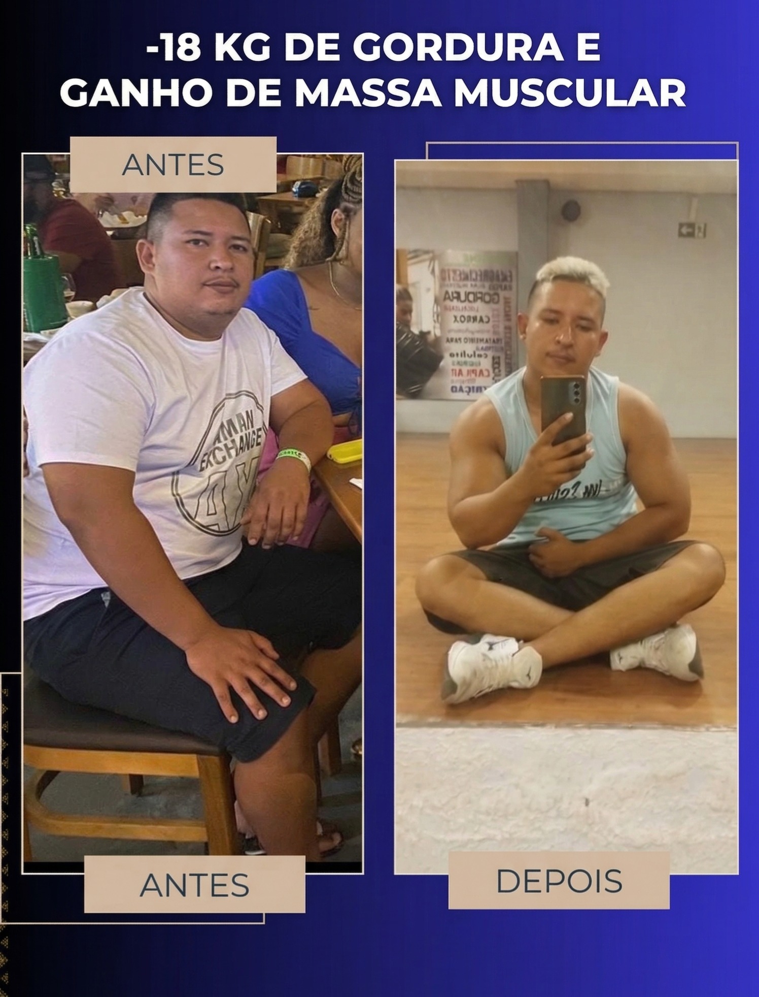 Paciente Real — Antes e depois
